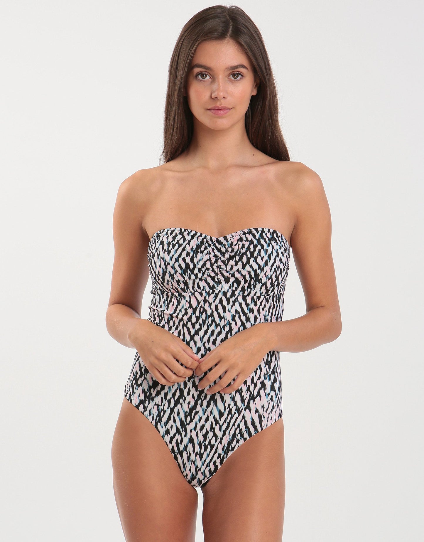 Jo Severin Ida Bandeau Swimsuit - Abstract